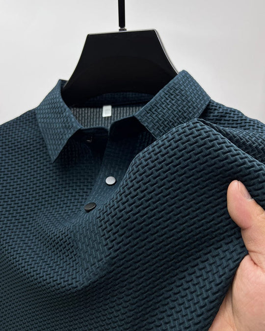 Polohemd – Atmungsaktives Polohemd mit Kragen für Herren-Blau-XS-Chaps Herrenmode