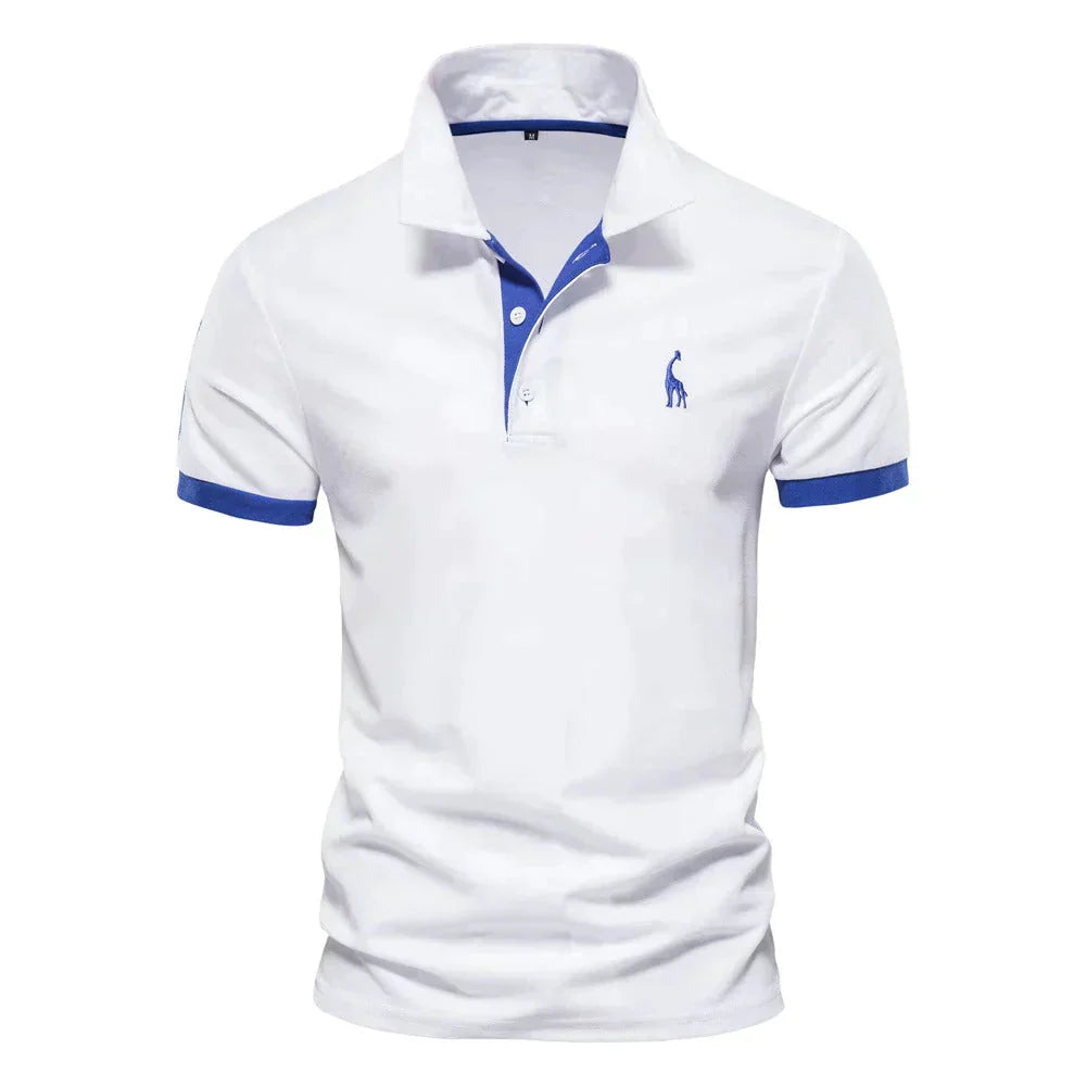 Polohemd | Halber Knopf | Kurzarm | Polo T-Shirt | Herrenhemd-Weiß-XS-Chaps Herrenmode