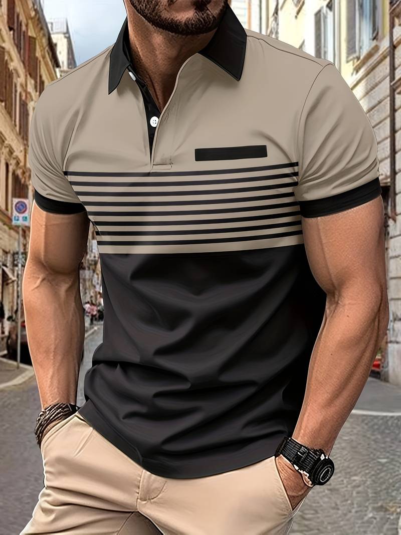Polohemd - Kurzarm - Umlegekragen - Polohemd - Herren T-Shirt-Khaki-XS-Chaps Herrenmode