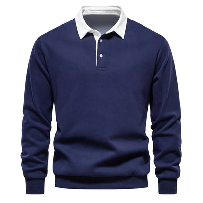 Herren Polohemd Langarm Pullover - Eveloria