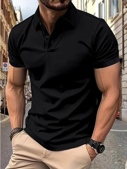 Herren Kurzarm Polohemd mit Kragen Stylisch - Eveloria