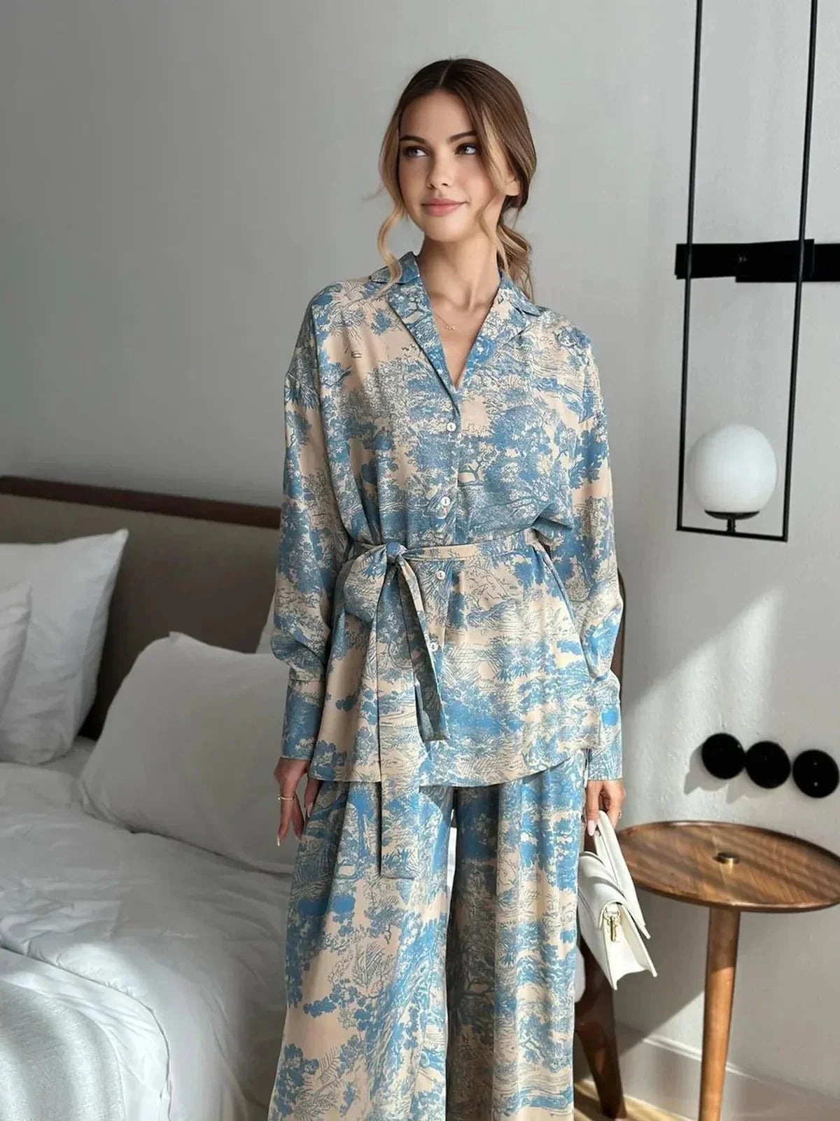Damen Lässiges Zweiteiler-Set mit Print