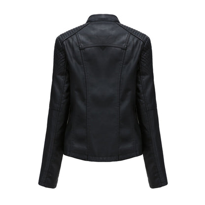 Damen Modische Jacke Asymmetrischer Reißverschluss