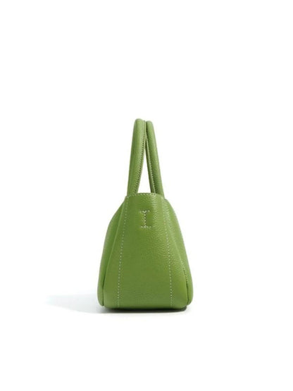 Grüne Leder-Tasche Minimalistisches Design Damen Handtasche