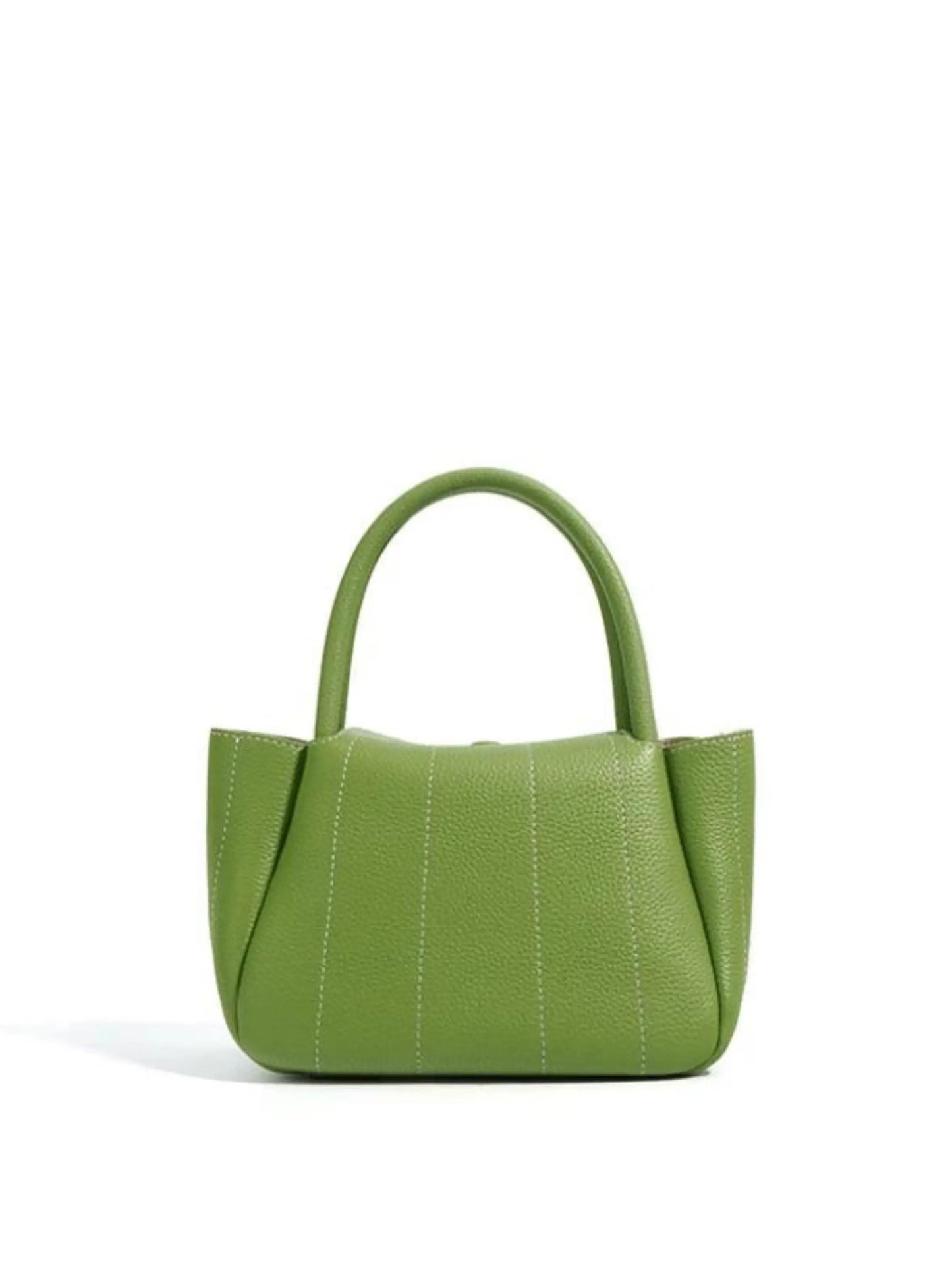 Grüne Leder-Tasche Minimalistisches Design Damen Handtasche