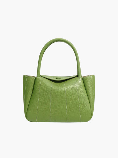 Grüne Leder-Tasche Minimalistisches Design Damen Handtasche - Norvielle