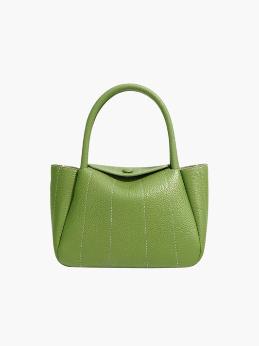 Grüne Leder-Tasche Minimalistisches Design Damen Handtasche - Norvielle