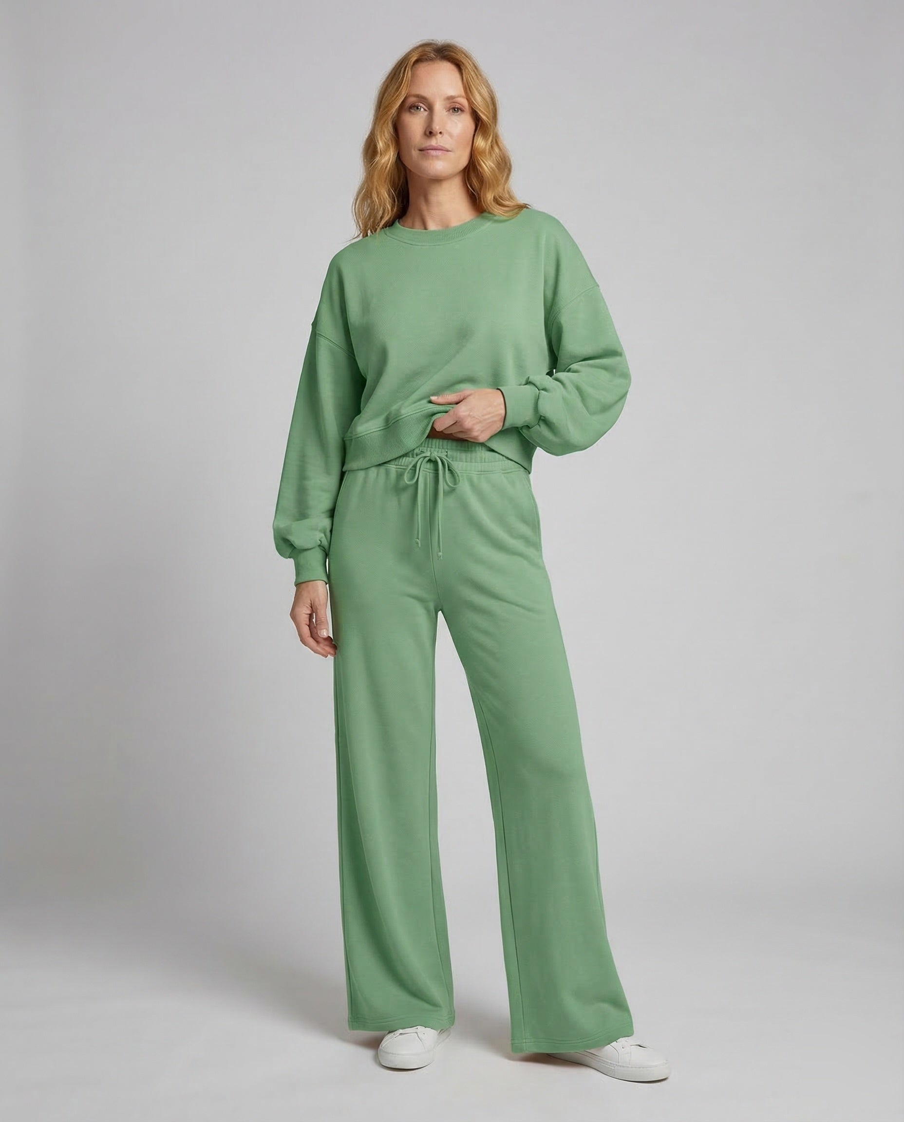 Damen Lounge Zweiteiler Set Sweatshirt - Eveloria