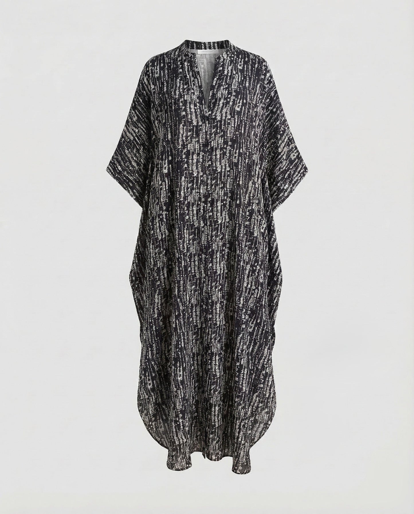Damen Maxikleid Kaftan mit Taschen
