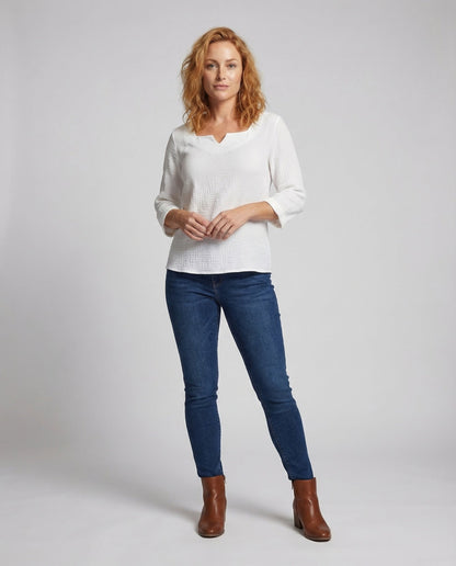 Damen Bluse aus Baumwolle Gaze - Eveloria