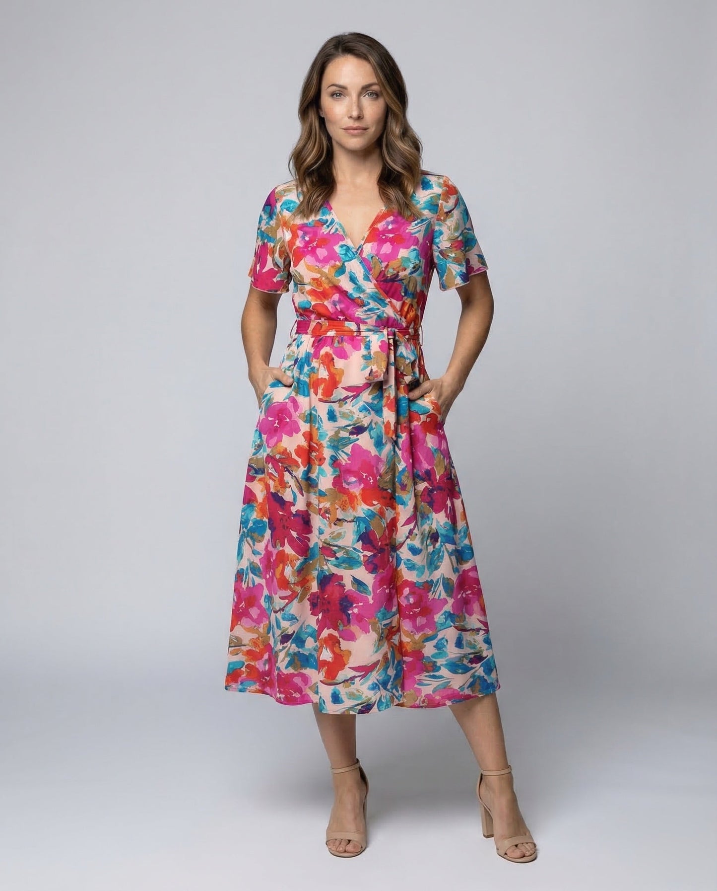 Damen Kimono Midikleid Leicht Freizeit - Eveloria