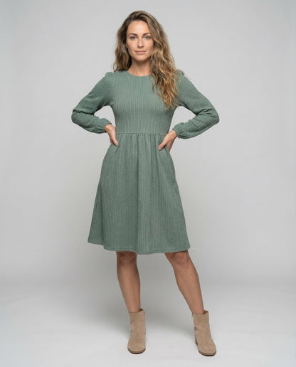 Damen Strickkleid A-Linie Freizeit - Eveloria