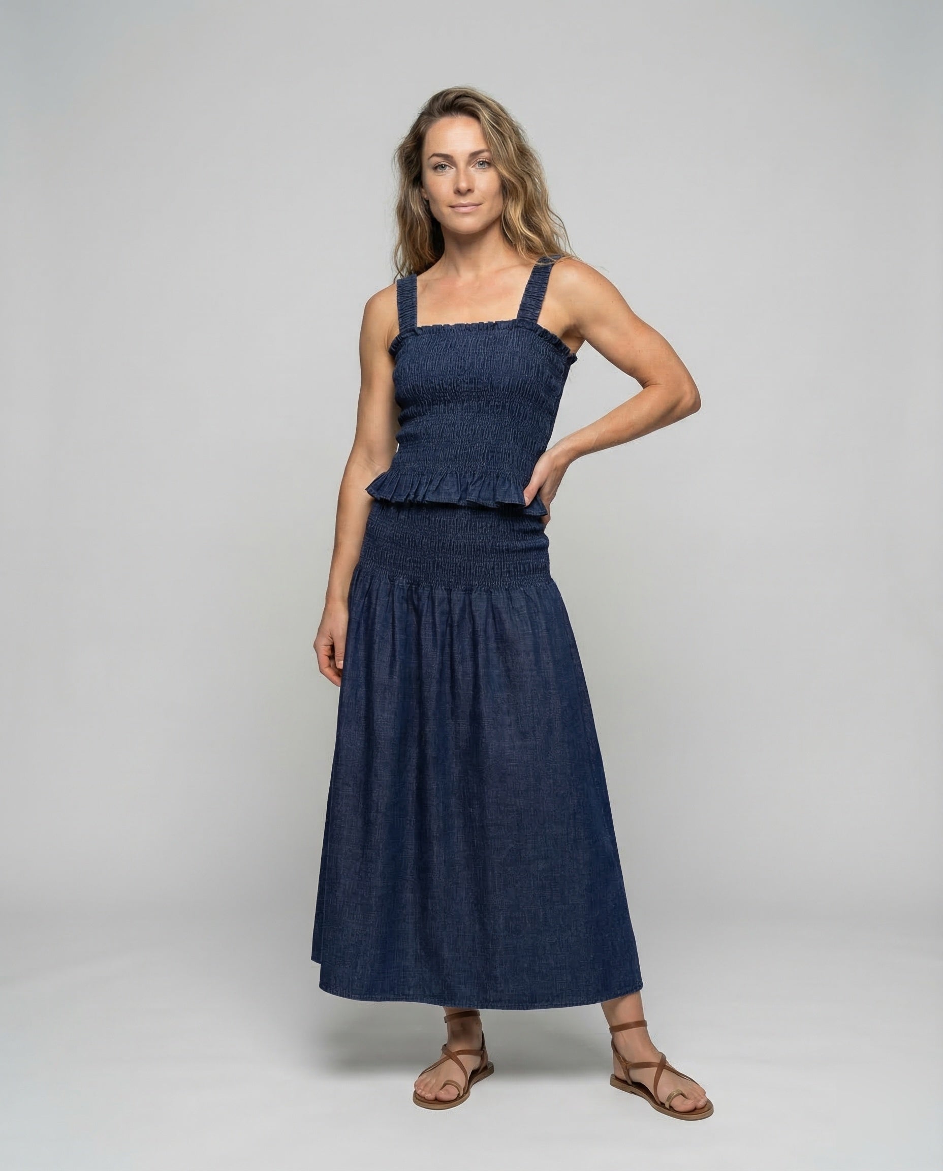 Damen Midirock mit Smokbund - Eveloria