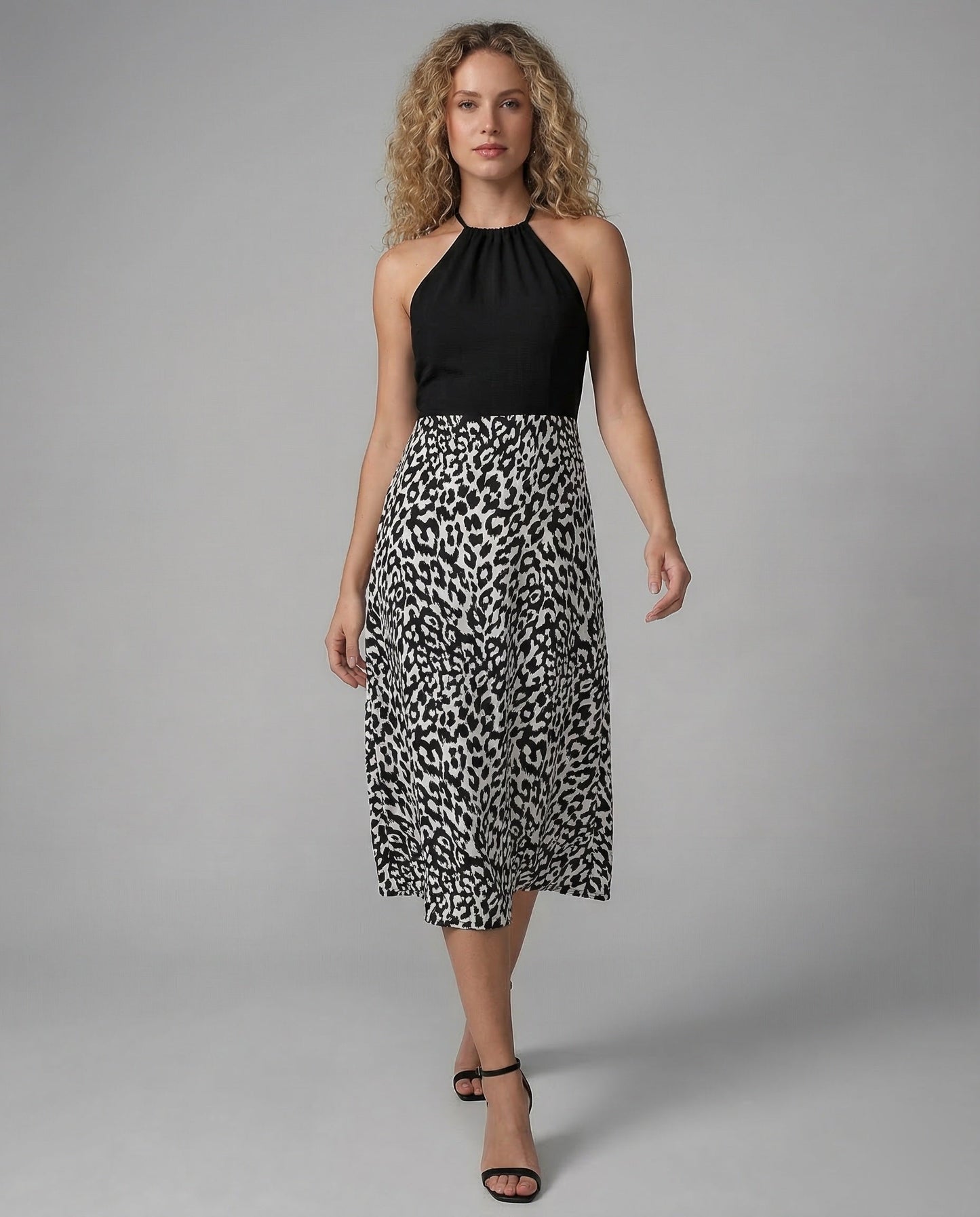 Damen Neckholder Midikleid Freizeit - Eveloria