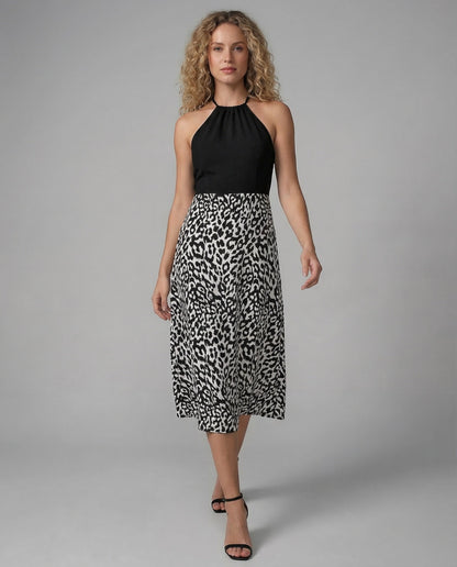 Damen Neckholder Midikleid Freizeit - Eveloria