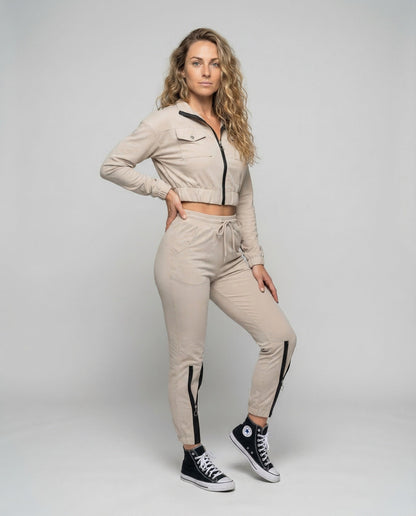 Damen Jogginganzug Zweiteiler Sportlich - Eveloria
