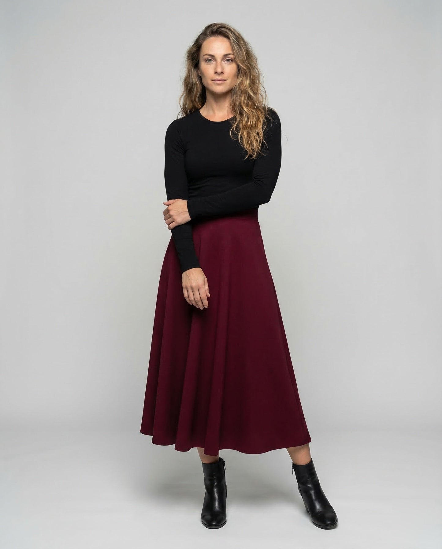 Damen Maxirock Crepe A-Linie - Eveloria