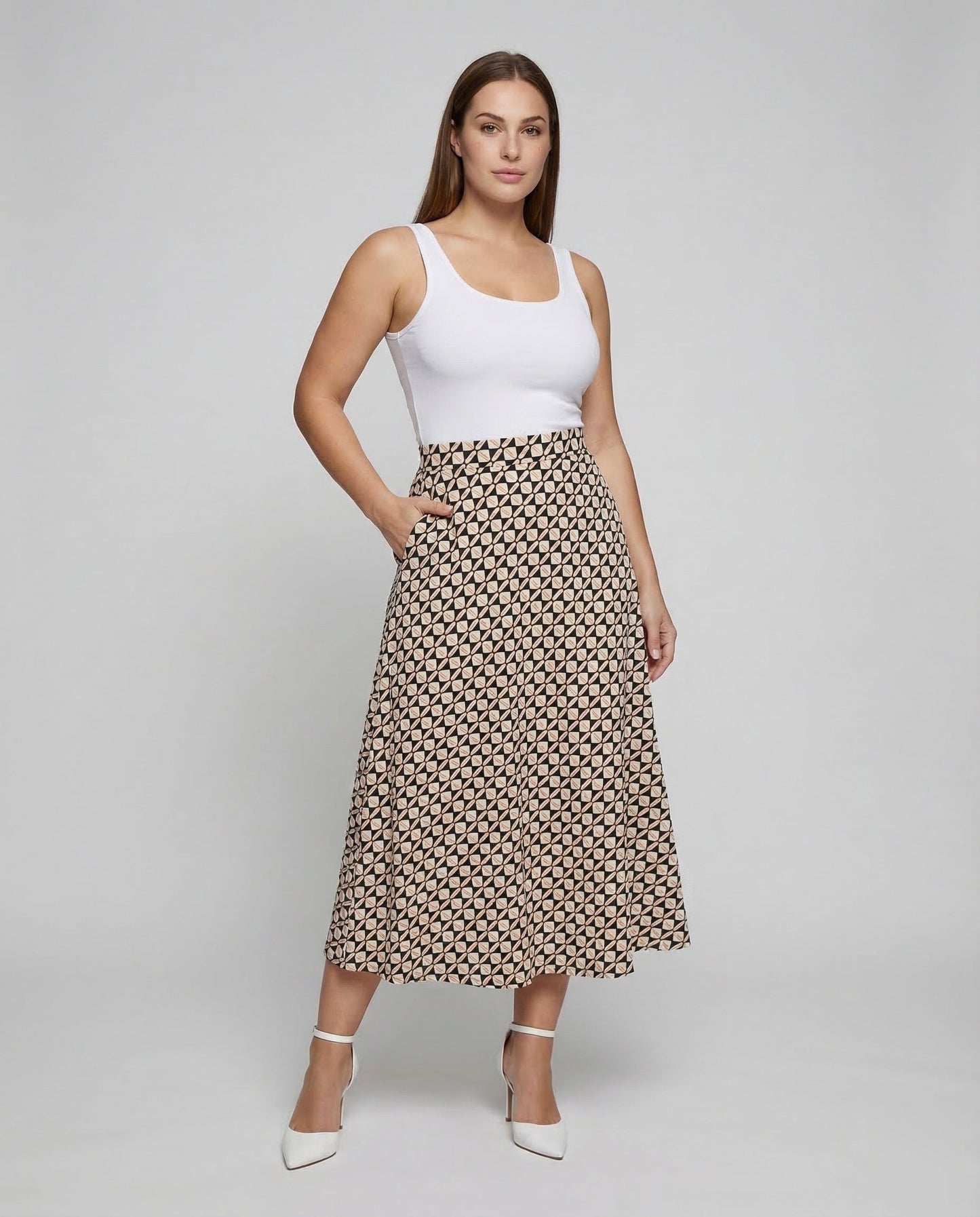 Damen Midirock Musterrock - Eveloria