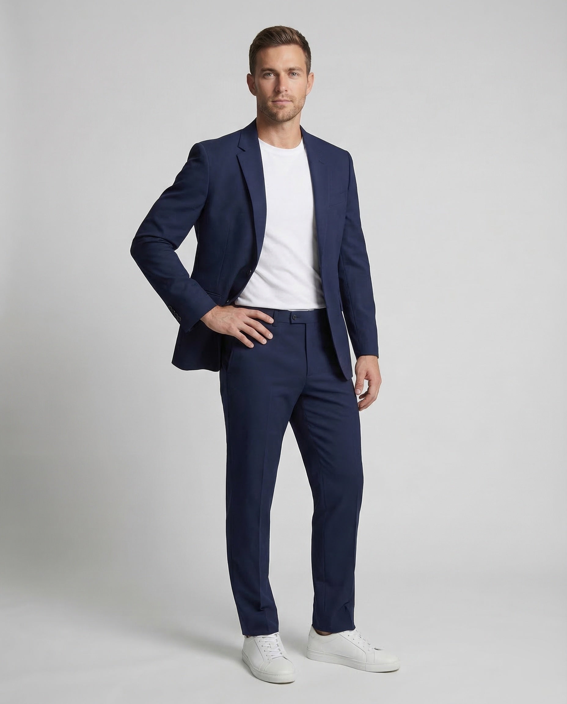 Herren Slimfit Businessanzug Einreiher - Eveloria