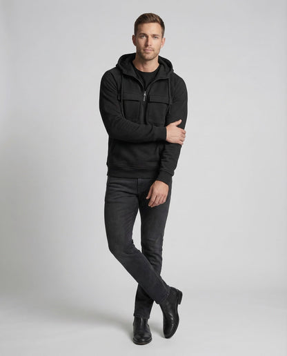 Herren Kapuzenpullover Halbzip Utility - Eveloria