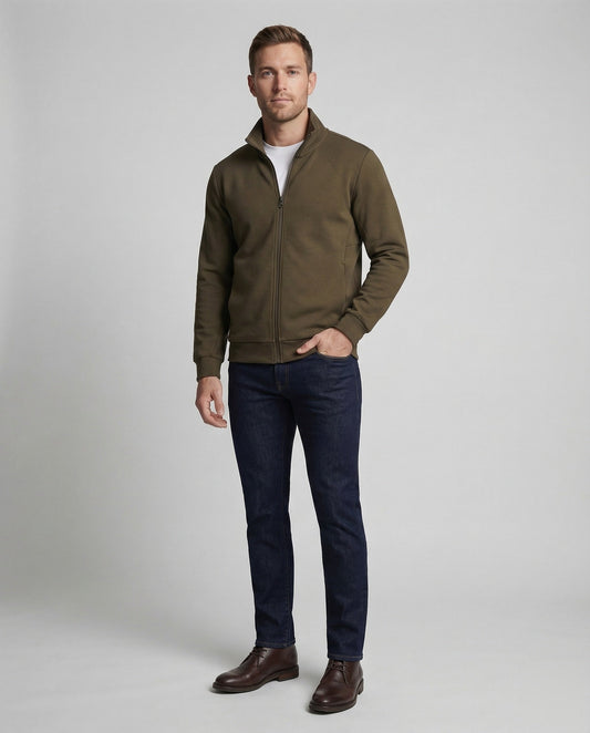 Herren Sweatjacke Mit Stehkragen Modern - Eveloria