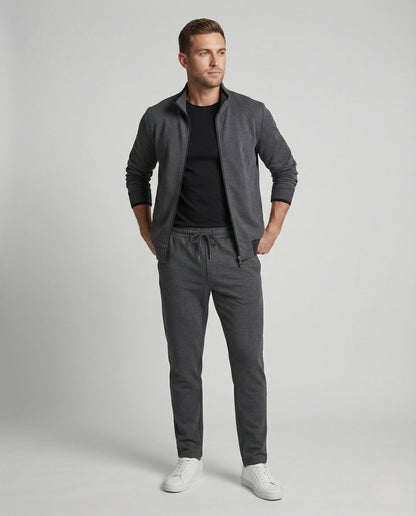 Herren Freizeitset Jersey Jogginghose Grau - Eveloria