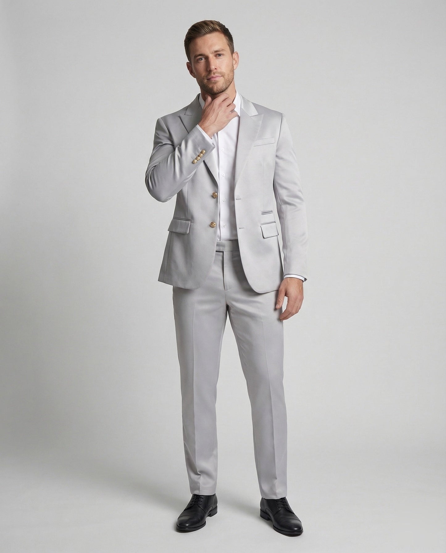 Herren Businessanzug Stretch Wollmix Slim Fit - Eveloria