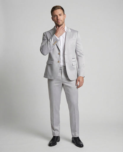 Herren Businessanzug Stretch Wollmix Slim Fit - Eveloria