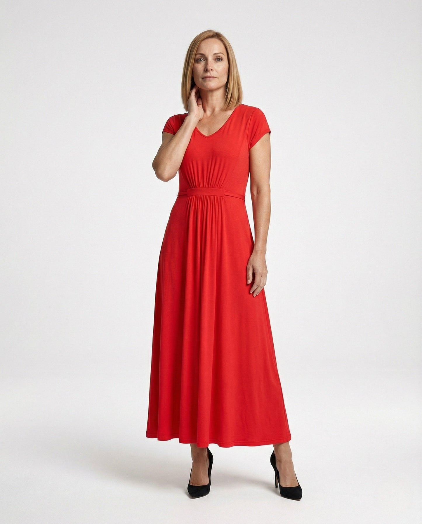Damen Maxikleid Viskose Jersey Empire Taille - Eveloria