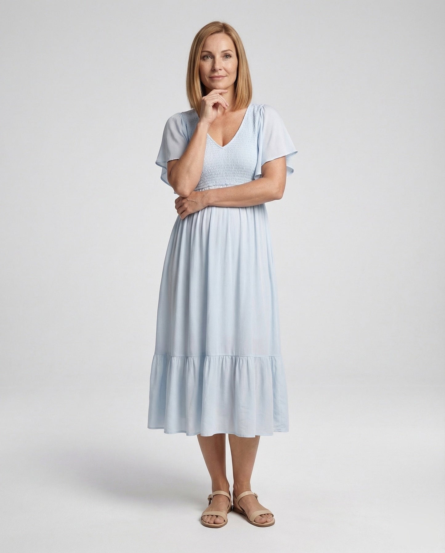 Damen Stillkleid Empire-Taille Baumwolle Schwarz - Eveloria