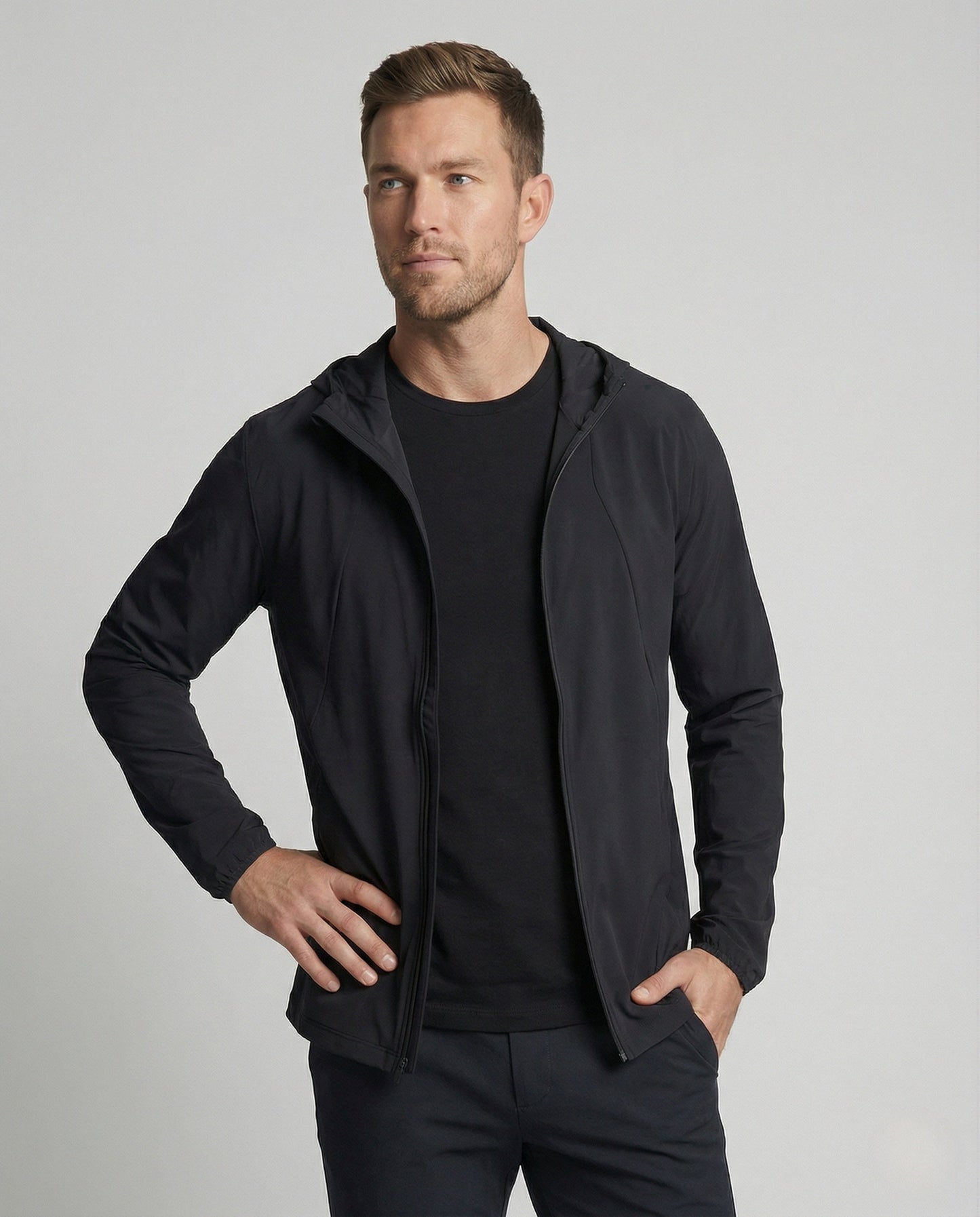 Herren Wasserabweisende Trainingsjacke Kapuze - Eveloria