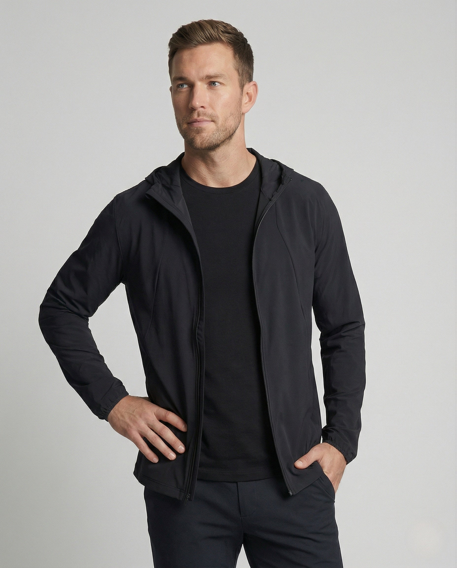 Herren Wasserabweisende Trainingsjacke Kapuze - Eveloria