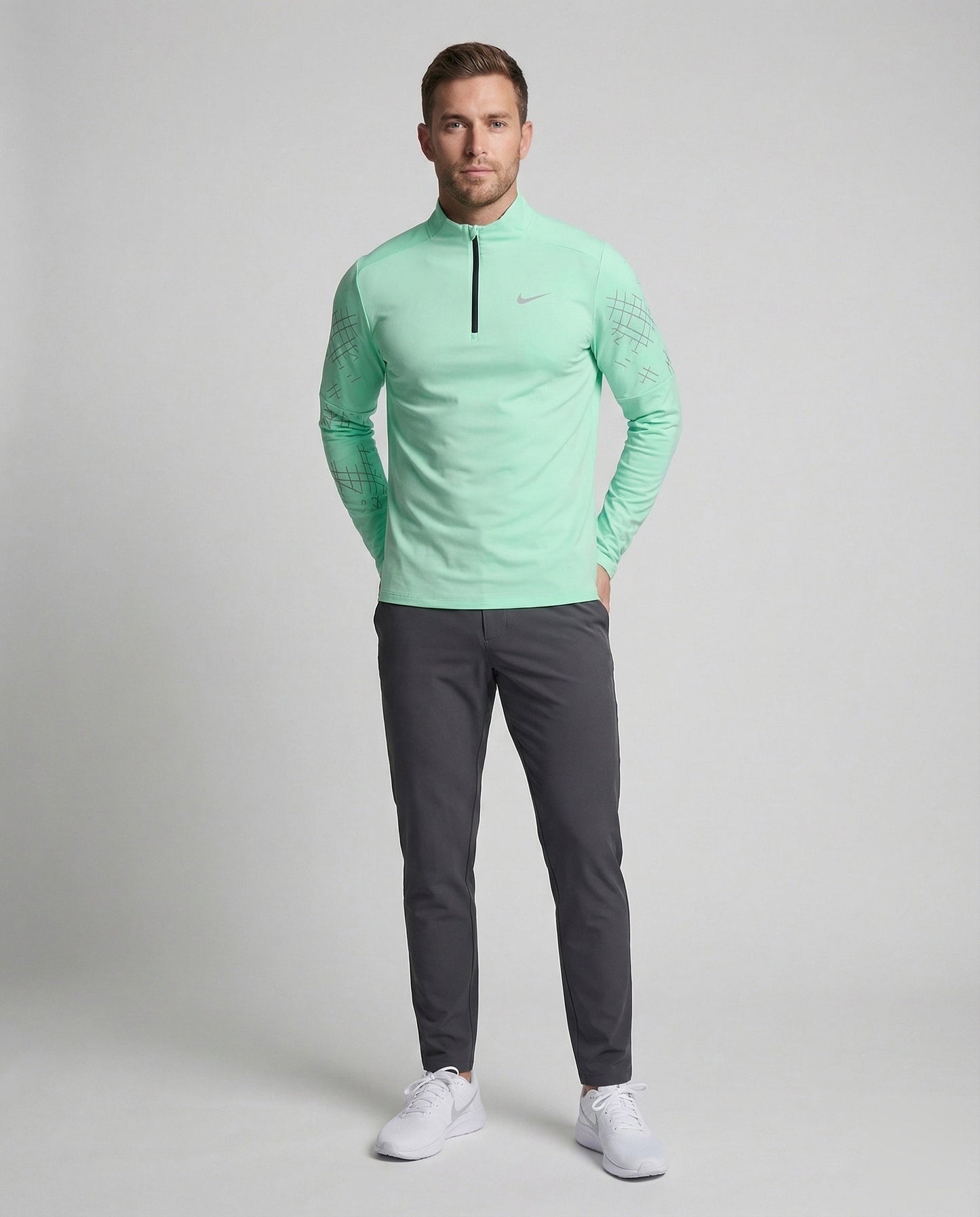 Herren Laufshirt Reflektor-Print - Eveloria