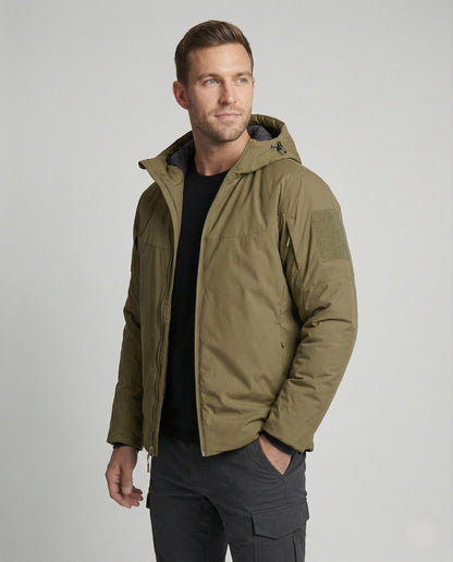 Herren Wattierte Outdoorjacke Kapuze - Eveloria