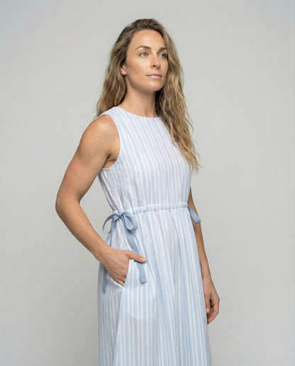 Damen Ärmelloses A-Linie Midikleid Tunnelzug - Eveloria