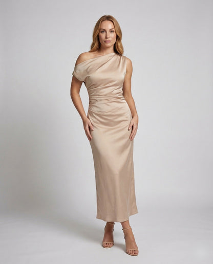 Damen Abendkleid Asymmetrisch Ein Schulter - Eveloria