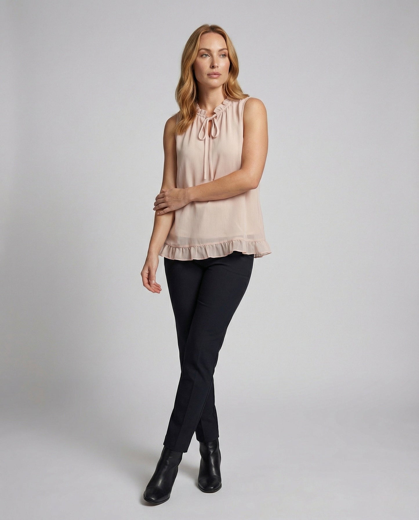 Damen Bluse mit Oversize Schleife und Bindekragen - Eveloria