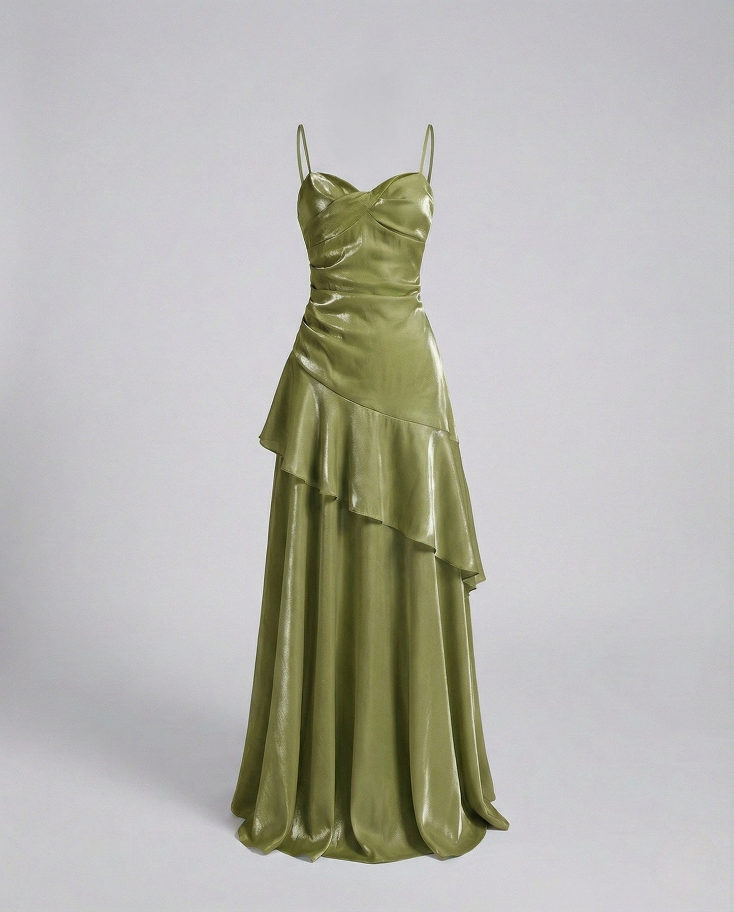 Damen Abendkleid Satin Herz-Ausschnitt