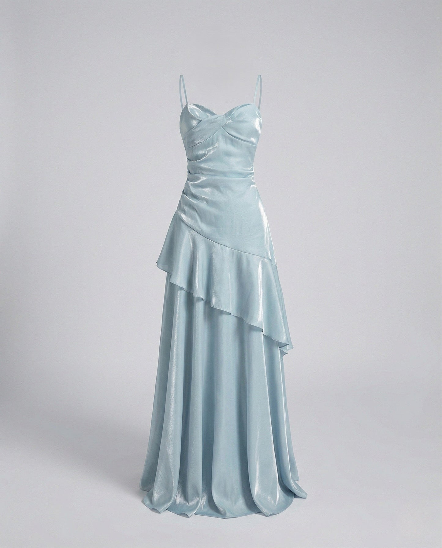 Damen Abendkleid Satin Herz-Ausschnitt