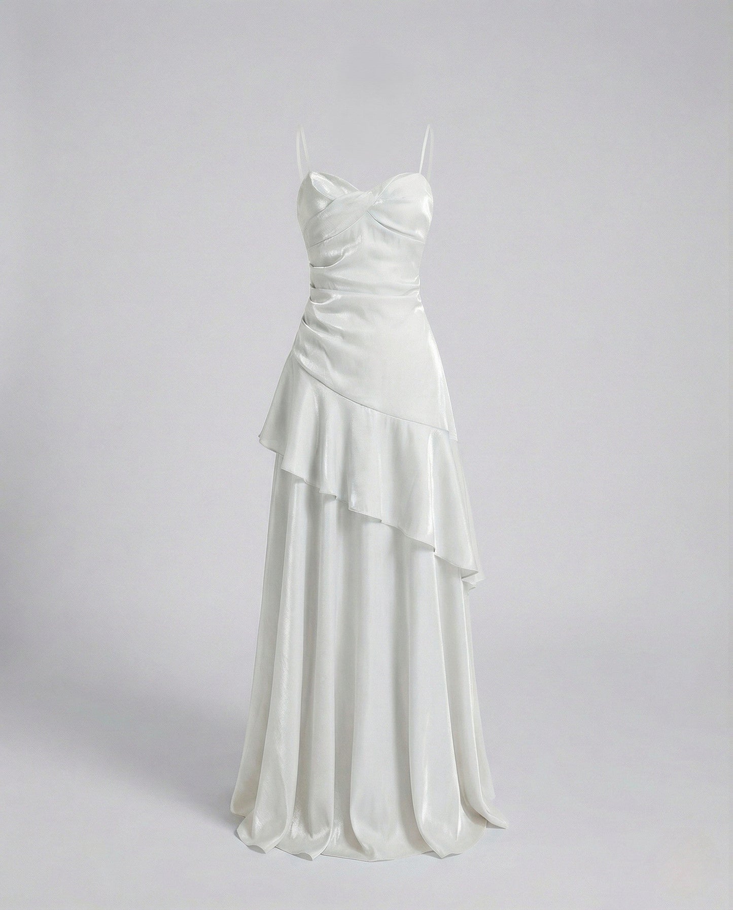 Damen Abendkleid Satin Herz-Ausschnitt