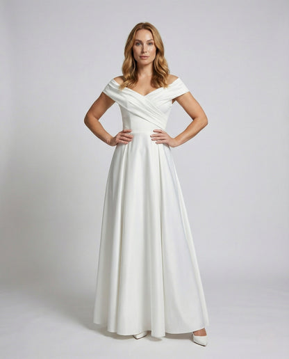 Damen Maxikleid Wickeloberteil Festlich - Eveloria