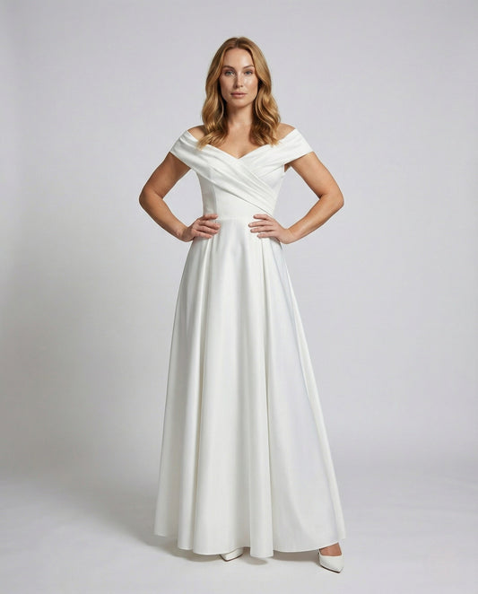 Damen Maxikleid Wickeloberteil Festlich - Eveloria