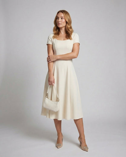 Damen Maxikleid Figurbetont mit Glockenrock - Eveloria