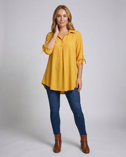 Damen Chiffon Tunika Asymmetrisch - Eveloria