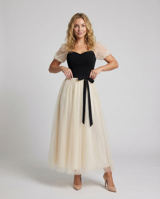 Damen Maxikleid Tüllrock Gala Abendkleid - Eveloria
