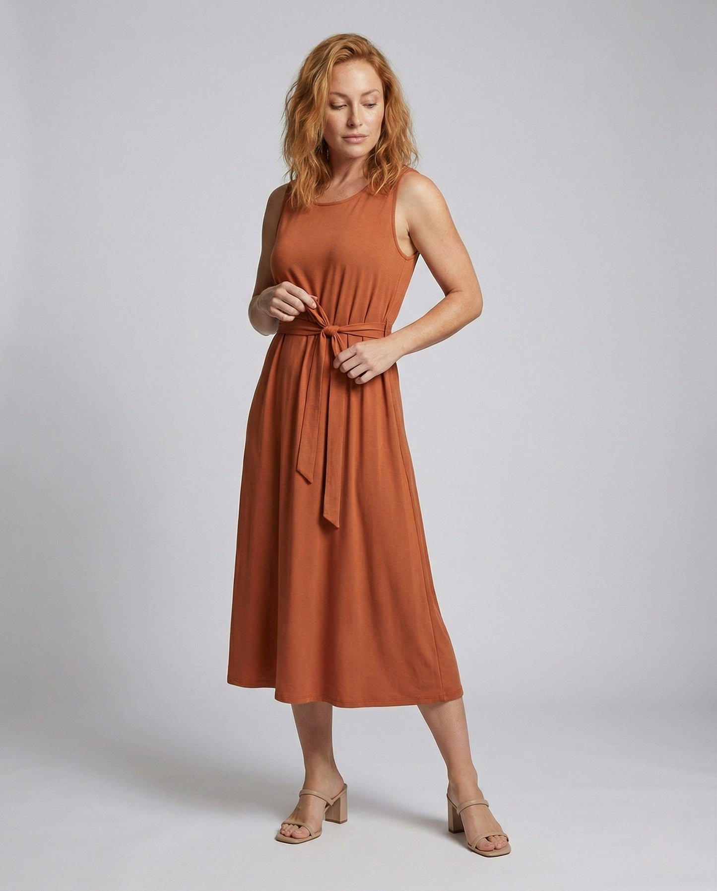 Damen Freizeitkleid Knöchellang mit Taschen - Eveloria