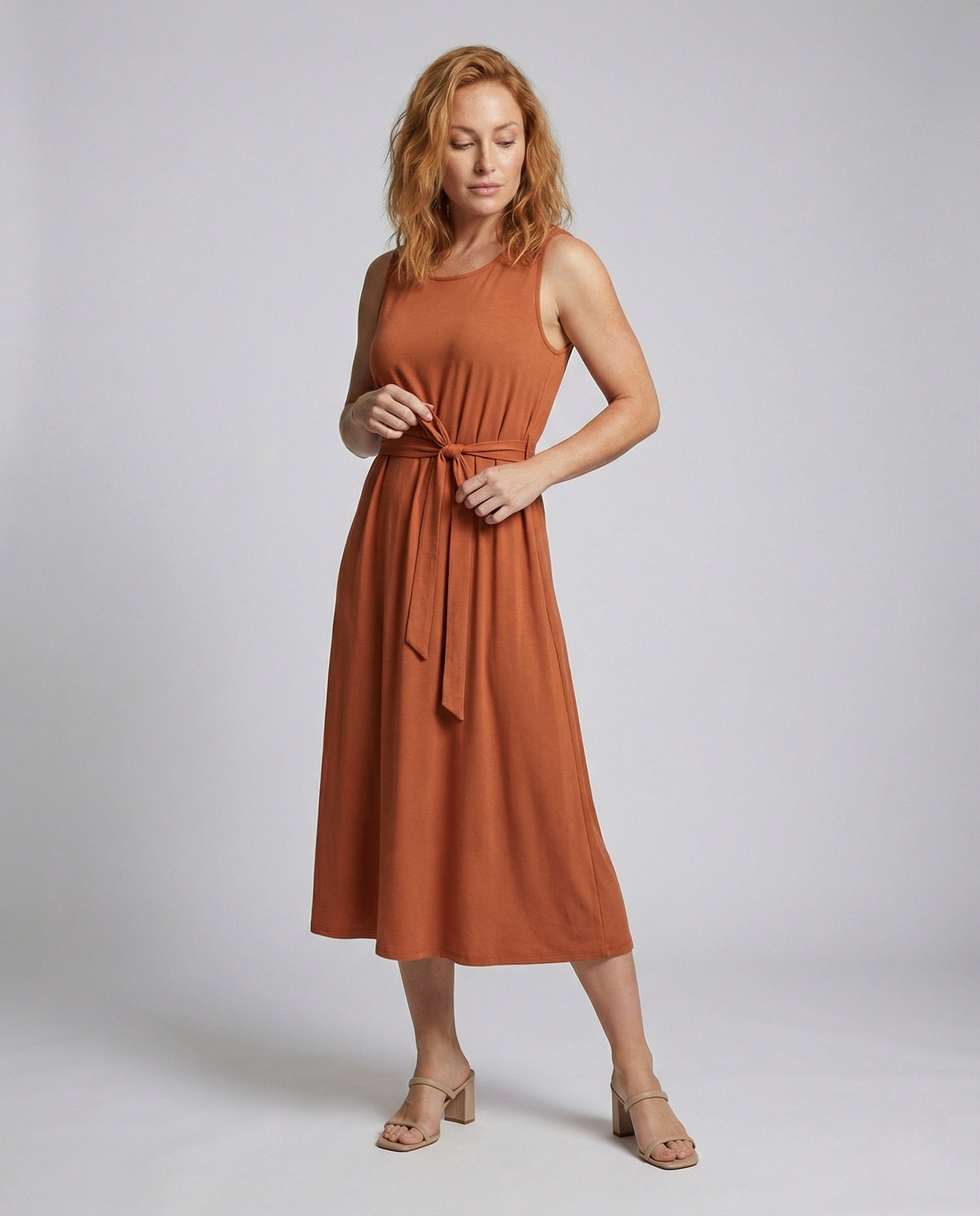 Damen Freizeitkleid Knöchellang mit Taschen - Eveloria