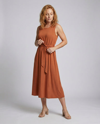 Damen Freizeitkleid Knöchellang mit Taschen - Eveloria