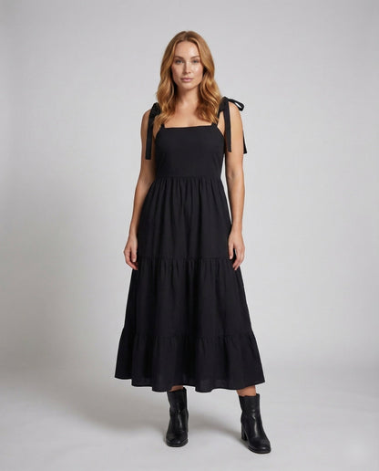 Damen Bustierkleid Lang Stufenrock - Eveloria