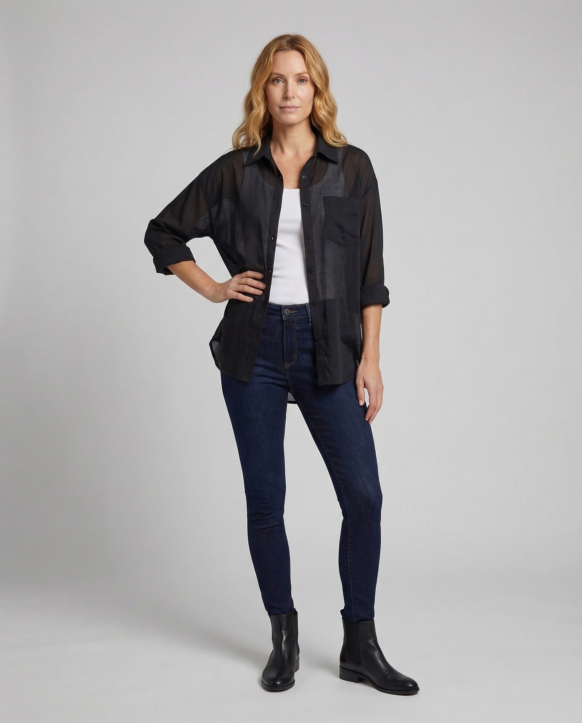 Damen Zweiteiler Shorts Leinenoptik - Eveloria